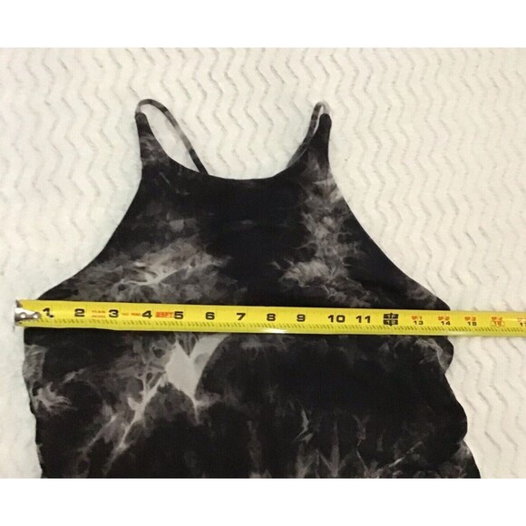Ginger G Tie Dye Hi-Low Tank Dress Womens Small Black White Sleeveless Stretch - Picture 7 of 8